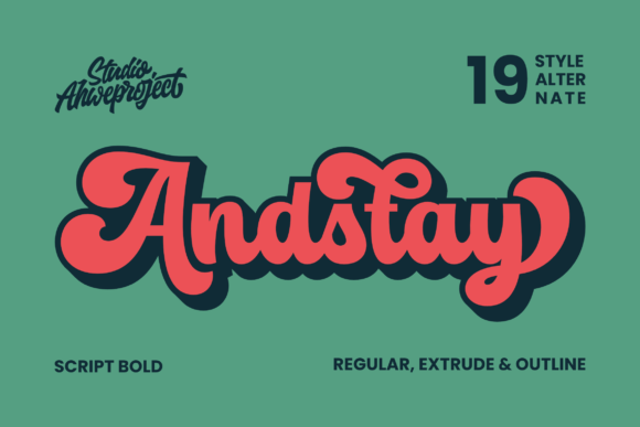 Andstay: A Bold Handwritten Font for Retro Design