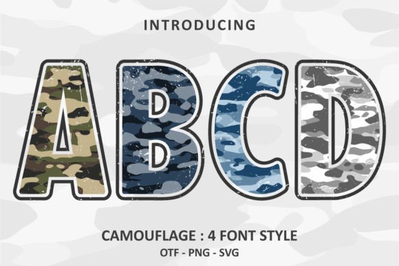 Camouflage Font: Bold Military Typography for Impactful Design
