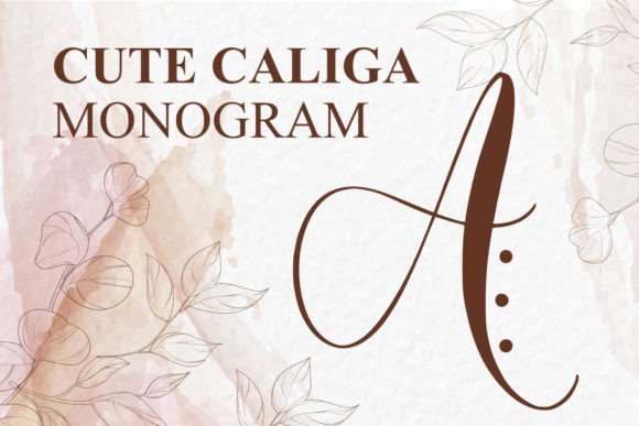 Monogram Cute Caliga: Elevating Design with Elegant Typography