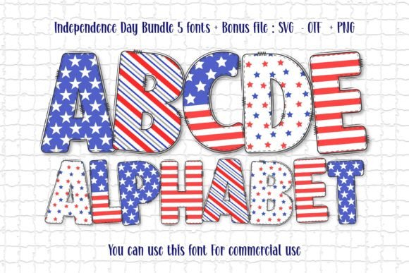 Patriotic Design: The American Flag Color Font