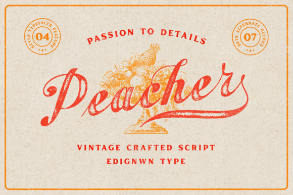 Peacher: The Retro Cursive Font for Confident Design