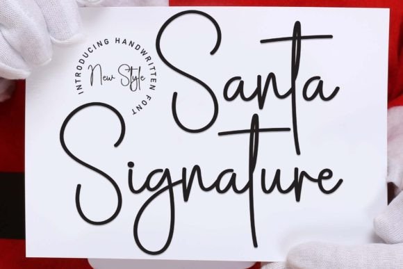 Santa Signature: A Handwritten Font for Festive Design