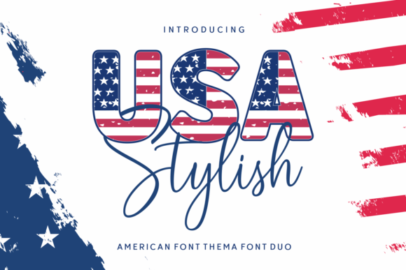 USA Stylish: A Bold Graphic Design Asset for Patriotic Themes